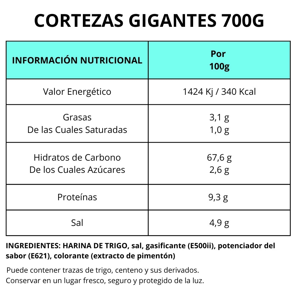 CORTEZA GIGANTE +10CM - 100G