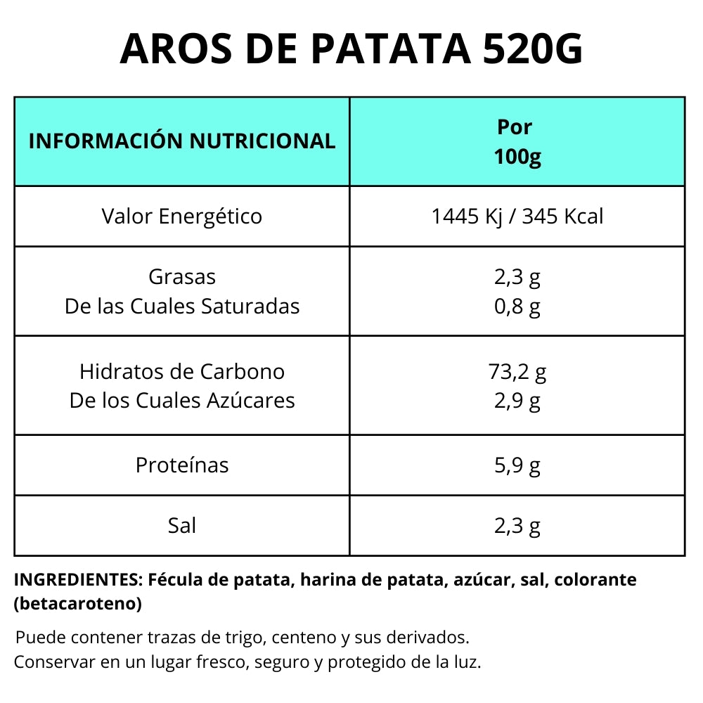 AROS DE PATATA 100G