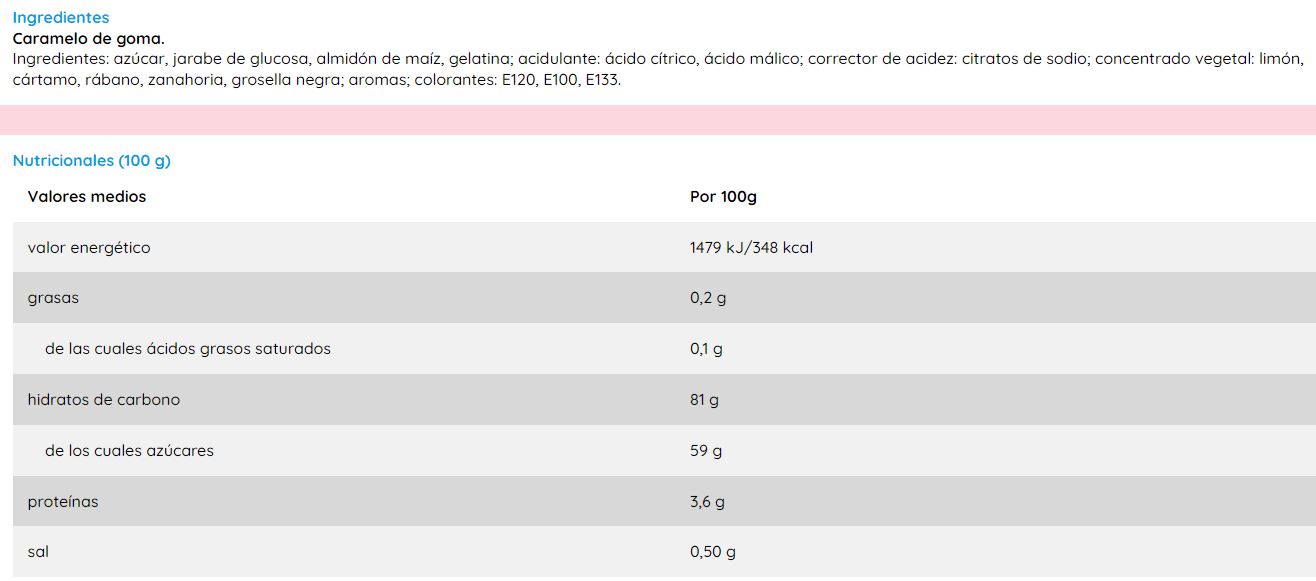 MEGA SURTIDO ACIDO VIDAL 100G #PICA